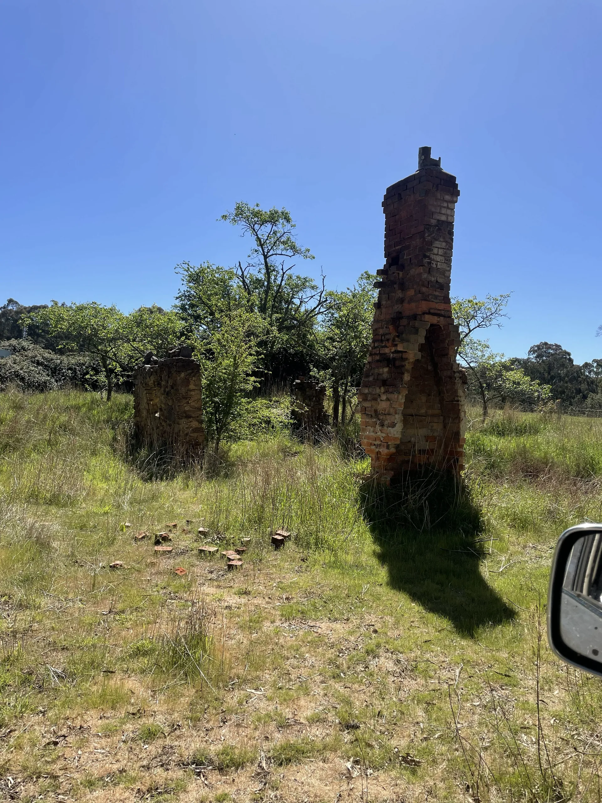 Gold rush era chimney standing alone in the Goldfields bush