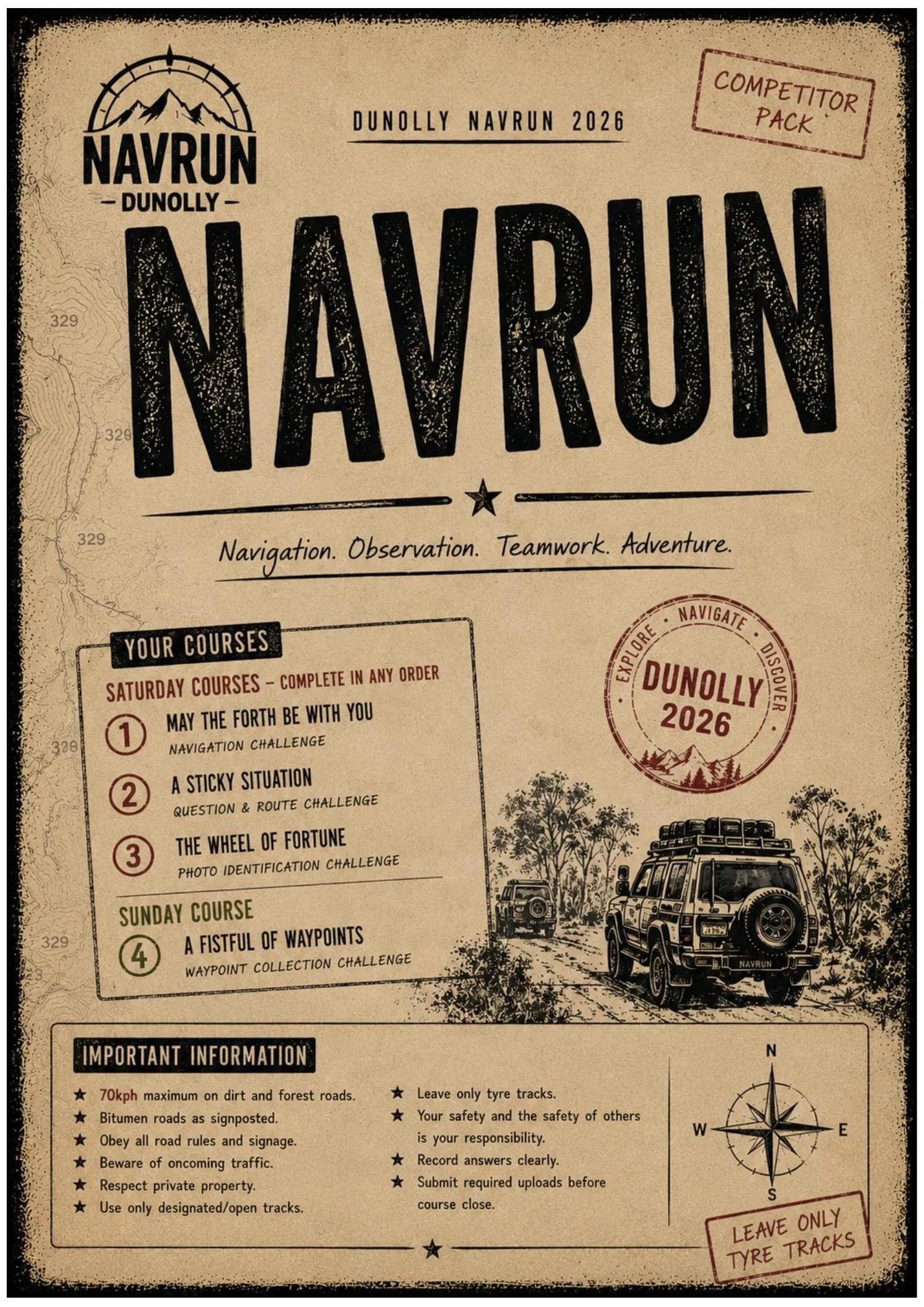 Dunolly Navrun 2026 Competitor Pack cover